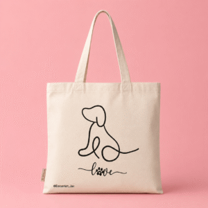Tote bag Prada. Divertida linda, de algodão reciclado. Presente menos de 10€