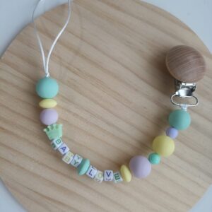 Prendedor de Chupetas personalizados nome.